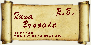 Rusa Bršović vizit kartica